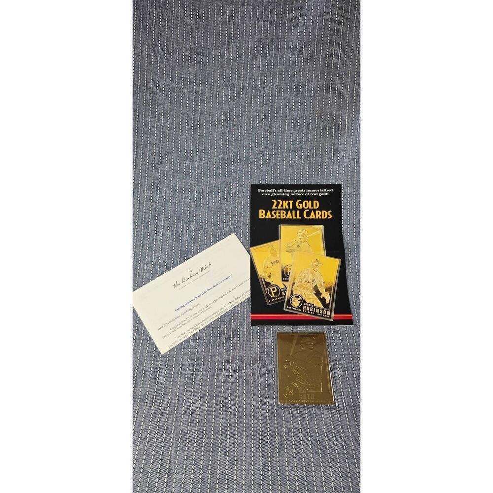 Danbury Mint 1996 Babe Ruth 22K gold card